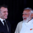 Macron-PM Modi Macron-PM Modi