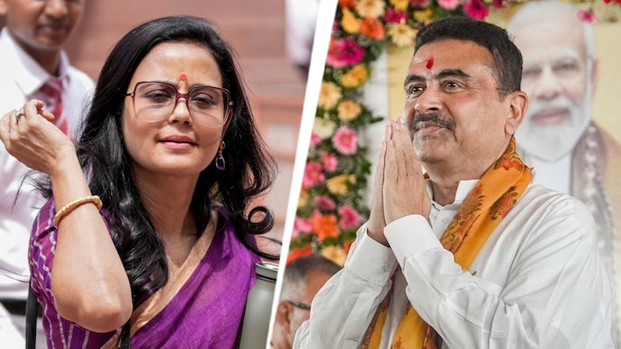 Mahua Moitra and Suvendu Adhikari