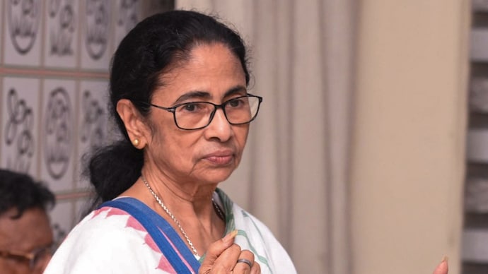 TMC chief Mamata Banerjee during a meeting with Kolkata Municipal Corporation councillors in Kolkata. (Photo: PTI)