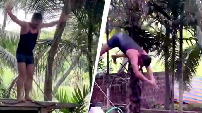 Man, 25, dives head-first into shallow swimming pool at Maharashtra resort, dies (Screen grab)