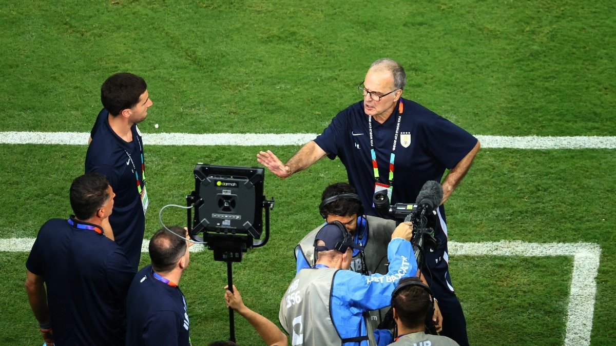 FIFA World Cup: Marcelo Bielsa shouts at reporter, takes blame for Uruguay’s shocking elimination, explains Muslera substitution
