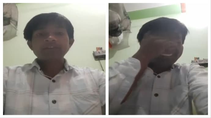 Victim Manmohan Singh recorded a video narrating his ordeal before he allegedly died by suicide. (Screengrab) Meerut Suicide