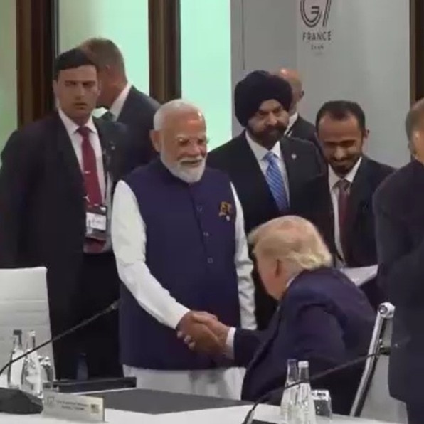 PM Modi, Trump shake hands at G7 Summit in France, first meeting in 16 months