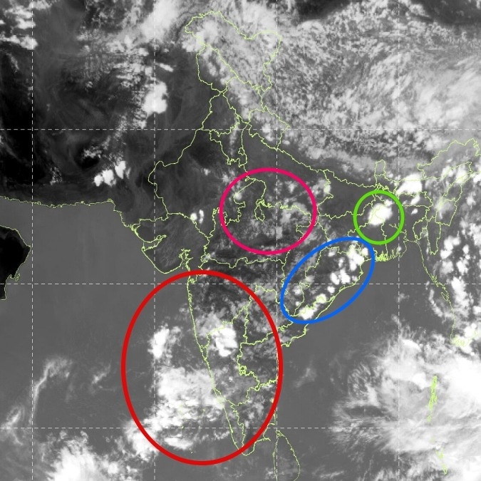 Rain building up: Satellite captures monsoon clouds rolling into India