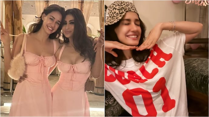 Mouni Roy shared glimpses of Disha Patani's low-key birthday celebrations. (Credit: Instagram/@mouniroy) Mouni Roy, Disha Patani