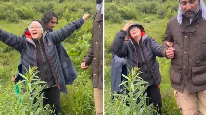 Actor Nafisa Ali shared videos from her trip amid cancer recovery. (Credit: Instagram/nafisaalisodhi) Nafisa Ali treks at 11,000 feet with family and friends amid cancer recovery. Video