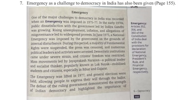 Emergency chapter introduced in NCERT Class 9 social science textbook Emergency chapter introduced in NCERT Class 9 social science textbook