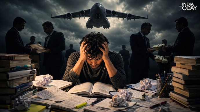 IAF to deploy Mi-17 helicopters to carry NEET re-test question papers: Sources (Image: AI Generated/India Today) neet paper leak indian air force dharmendra pradhan union education minister rajnath singh medical exam corruption civil governance military deployment