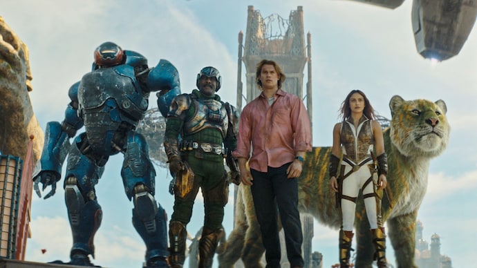 Nicholas Galitzine, Camila Mendes, Jared Leto and Idris Elba in Masters of the Universe. Nicholas Galitzine in Masters of the Universe