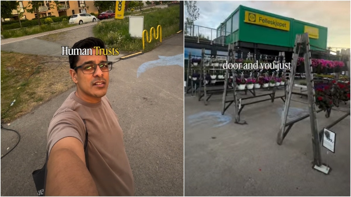 Indian man in Norway shows how a flower shop runs on pure trust