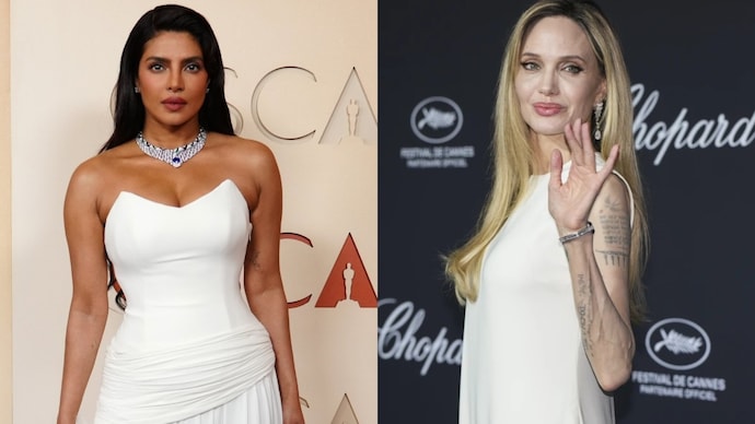 Priyanka Chopra (L) confirms collaboration with Angelina Jolie (R). (Credit: AP) Priyanka Chopra (L) confirms collaboration with Angelina Jolie (R).