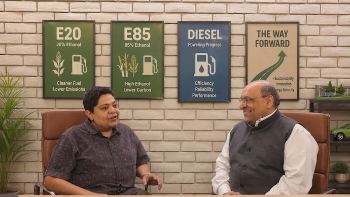 Rahul Ghosh, Deputy Editor, Auto Today during an interaction on ethanol with Vikram Gulati, Country Head and Executive Vice President (Corporate Affairs and Governance), Toyota Kirloskar Motor