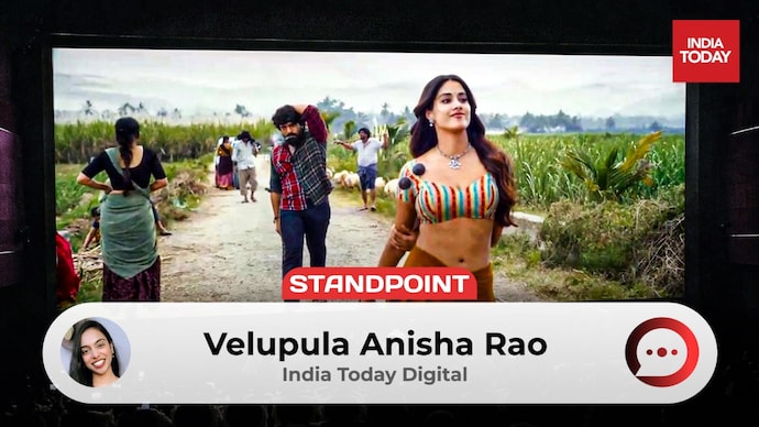 Ram Charan, Janhvi Kapoor in a scene from Peddi