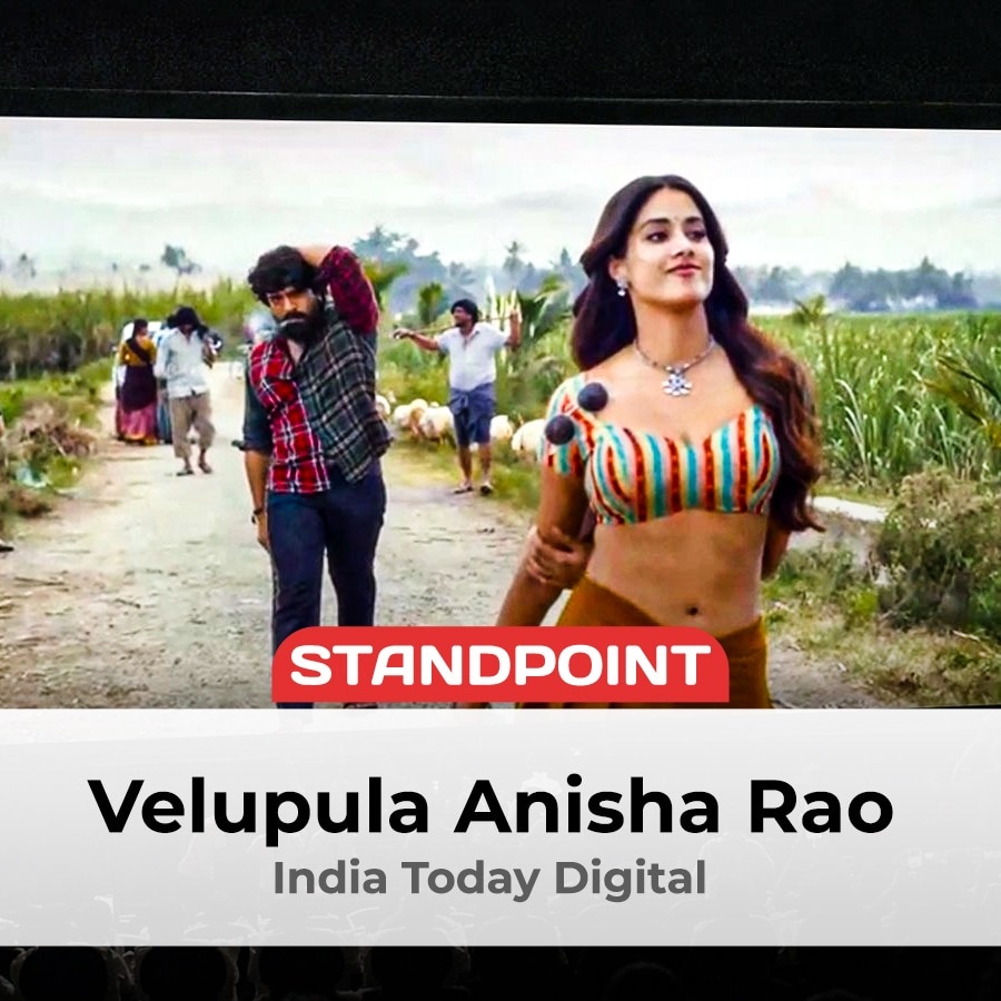 Ram Charan, Janhvi Kapoor in a scene from Peddi