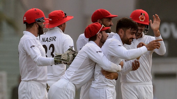 Afghanitan head coach Richard Pybus calls for proper scheduling ahead of one-off test vs India(AFP Photo) Rashid Khan