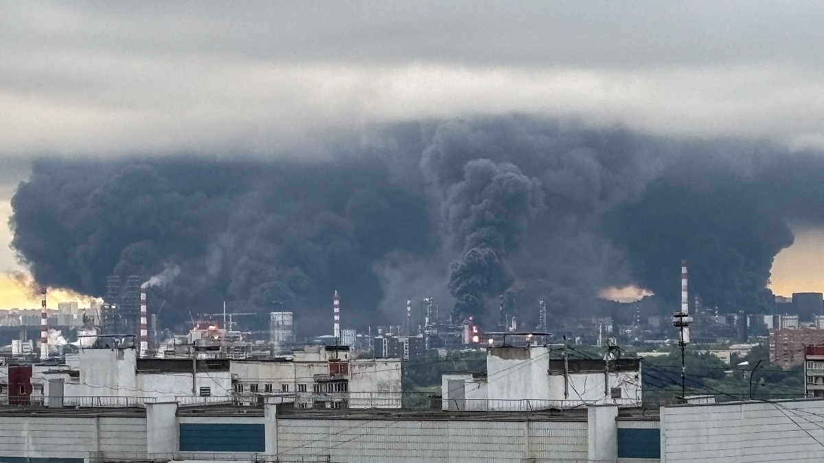 Refinery up in flames as 200 drones swarm Moscow in biggest strike by Ukraine