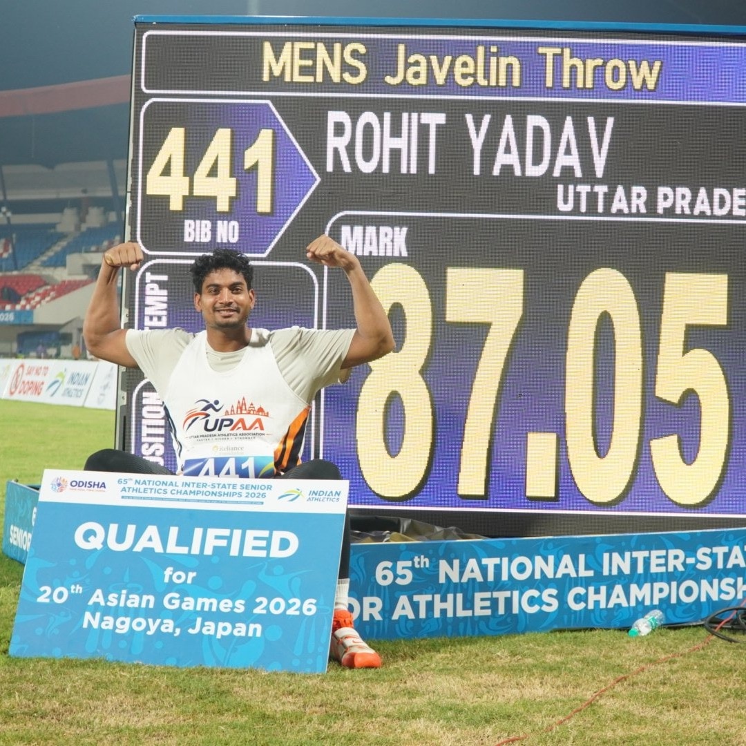 Rohit Yadav hurls world’s second-best javelin throw of 2026, seals Asian Games berth