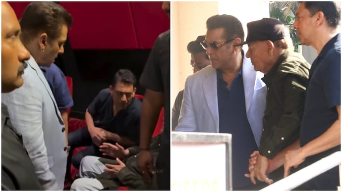 Fans can't get enough of Salman Khan's wholesome moment with father Salim Khan. Fans can't get enough of Salman Khan's wholesome moment with father Salim Khan.