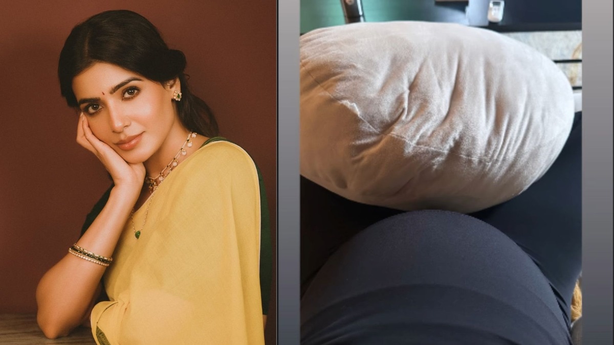 Samantha shares photo showing baby bump and jokes about her ‘six-pack’