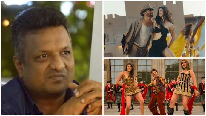 Sanjay Gupta (left); Akshay Kumar and Disha Patani (top right) in Uncha Lamba Kad Forever; A still from Chunnari Chunnari Remix (bottom right). After the release of Uncha Lamba Kad Forever, Chunari Chunari, Sanjay Gupta criticized the remix trend.