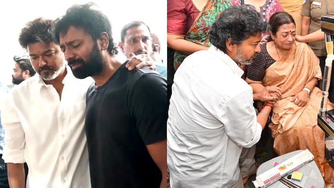 Actor Shanthnu Bhagyaraj thanked CM Vijay for standing by family after Bhagyaraj's death. Shanthanu Bhagyaraj, Vijay and Poornima Bhagyaraj