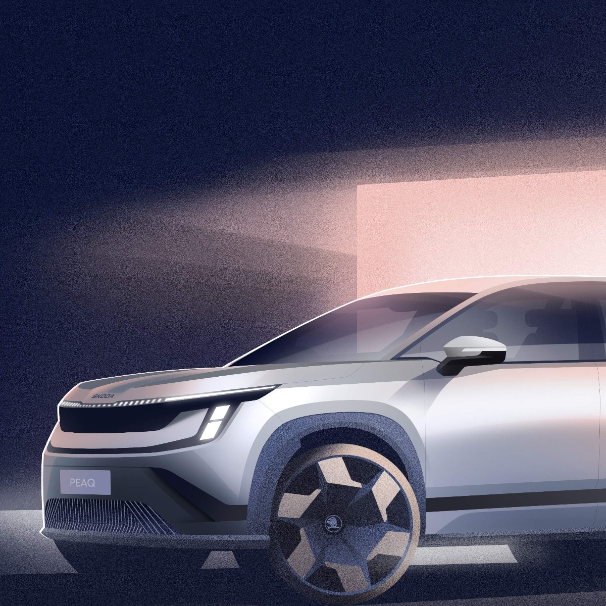 Skoda gives first glimpse of flagship electric SUV, the Peaq