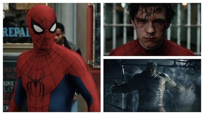 Brand New Day trailer suggests Tom Holland's Peter Parker's (top right) changing powers as he clashes with Mark Ruffalo's (bottom right) Hulk. (Credit: Marvel Studios) Spider-Man Brand New Day new trailer: An isolated Tom Holland battles Hulk