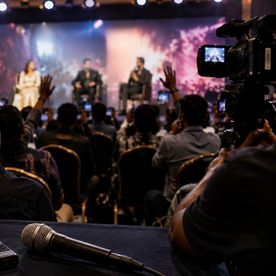 I attended a film press conference where the press never got to speak