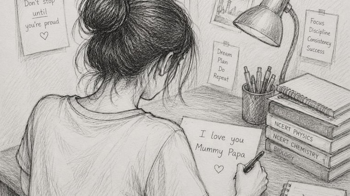 23-year-old woman in Dehradun allegedly died by suicide after reportedly struggling to clear the NEET examination, leaving behind a note for her parents. (Photo- Representational AI generated)