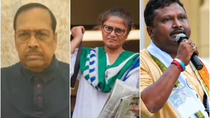 Sukhendu Shekhar Roy (L), Kakoli Ghosh Dastidar (C), Prakash Baraik (R)
