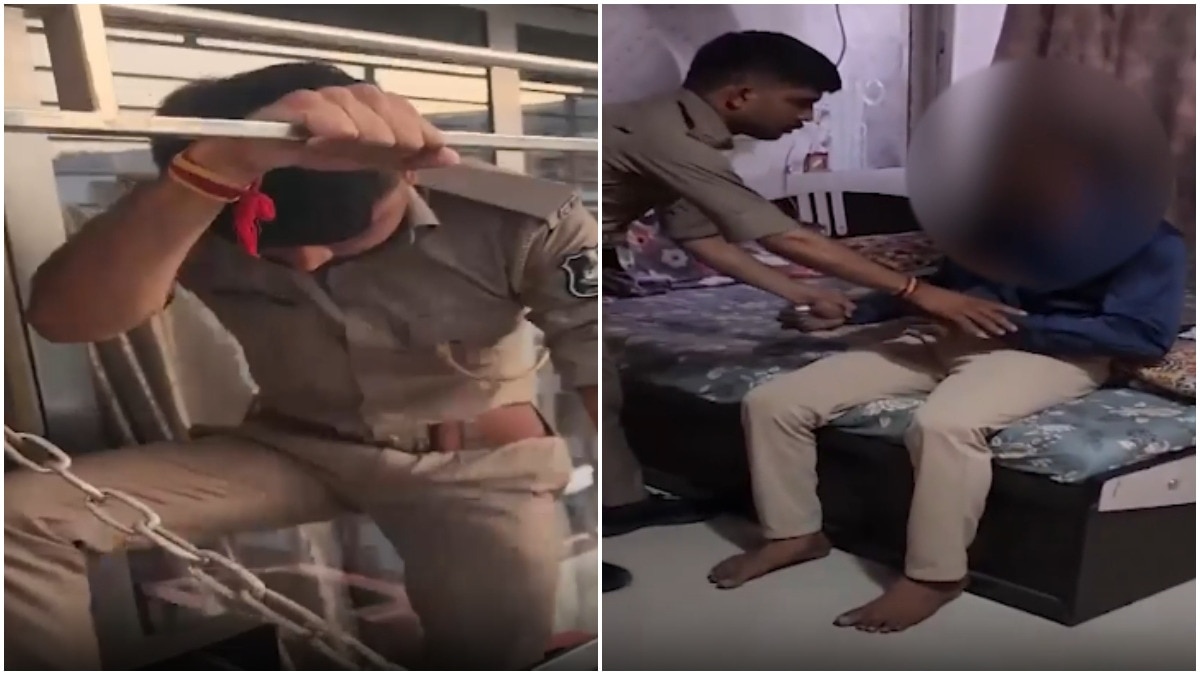 Surat cop climbs into locked 7th-floor flat to save man afte