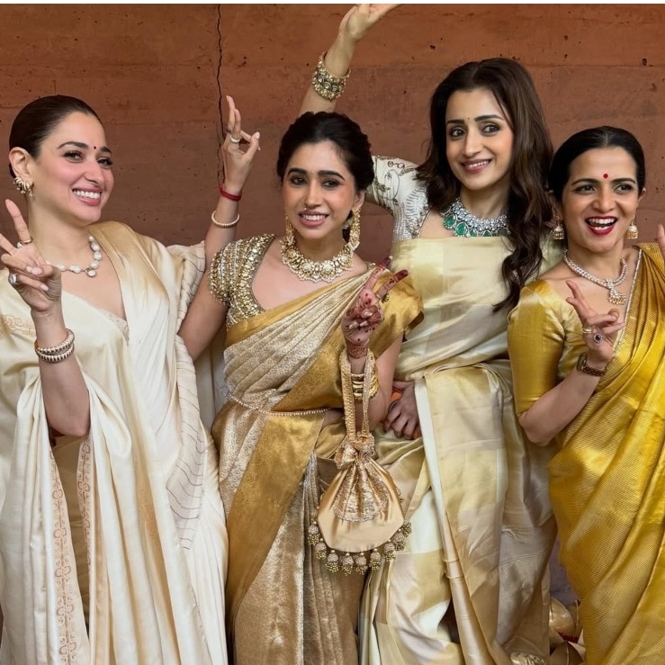 Inside Khushbu Sundar's daughter's wedding with bridesmaids Trisha, Tamannaah