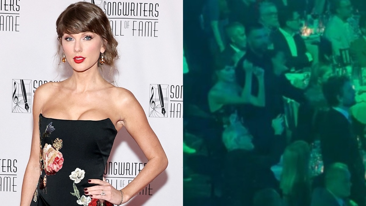 Travis Kelce-Taylor Swift's dance video at Songwriters gala 