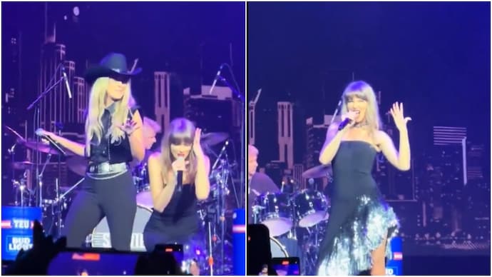 Taylor Swift performed with Lainey Wilson at the Nashville event. (Credit:X) Taylor Swift