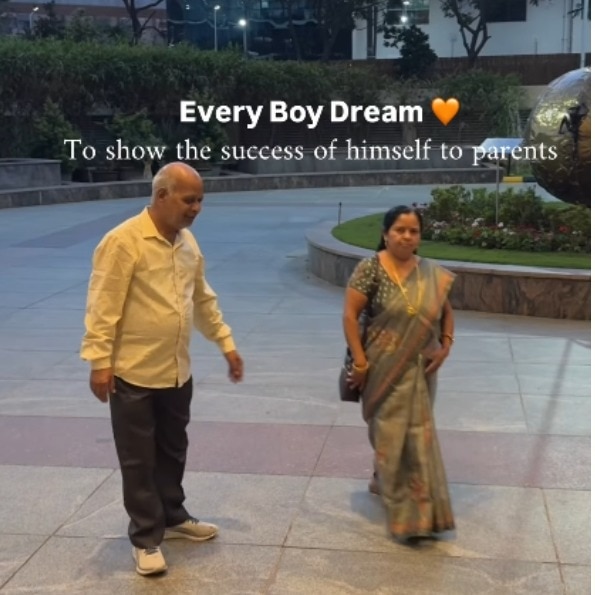Techie takes parents to Microsoft Bengaluru office, shares 'dream come true' video (Photos: @me_tarun.khandagare/Instagram)
