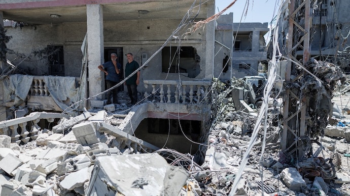 The aftermath of an Israeli attack in Lebanon's southern Tyre district on June 18. (Reuters)
