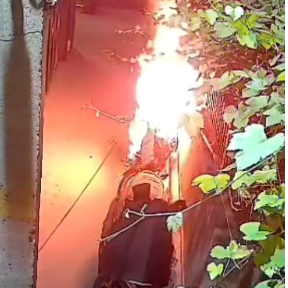 Caught on CCTV: Masked men set bikes ablaze in Delhi after drug abuse complaints