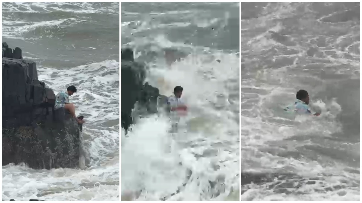 Video: Tourist swept away by powerful waves at Goa's Baga Beach, dies