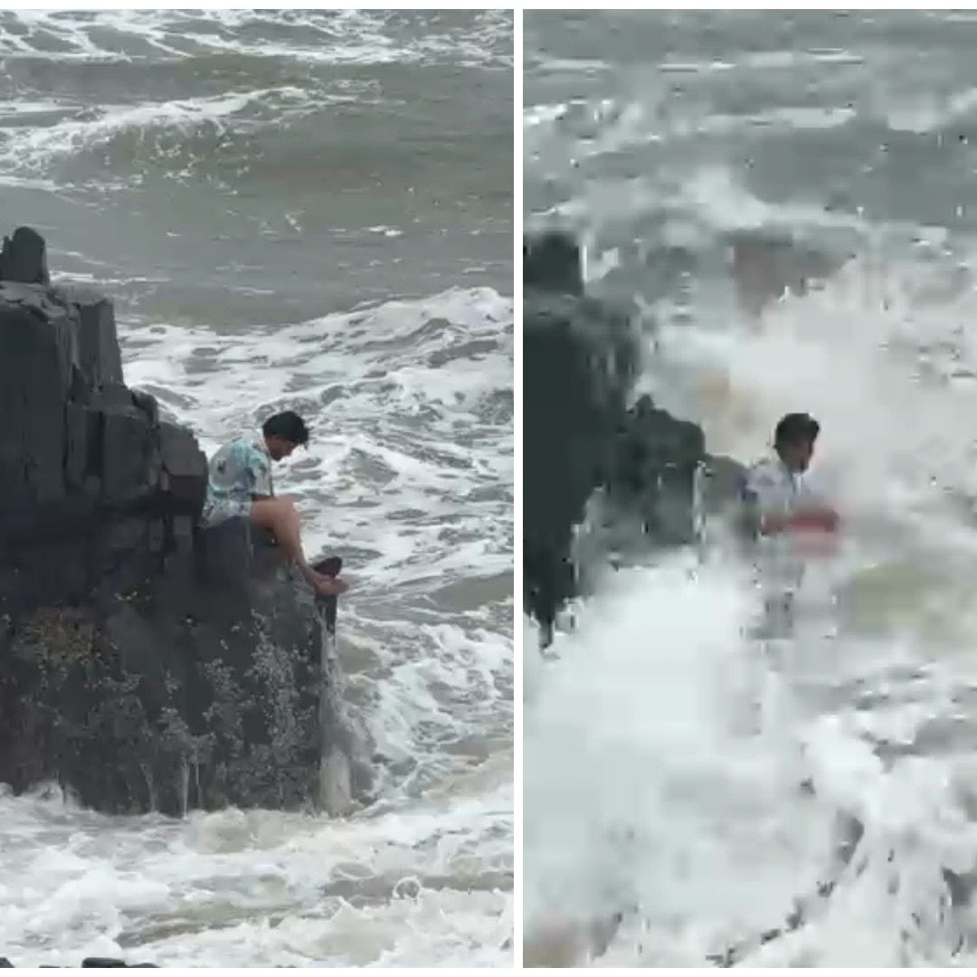 Video: Tourist swept away by powerful waves at Goa's Baga Beach, dies