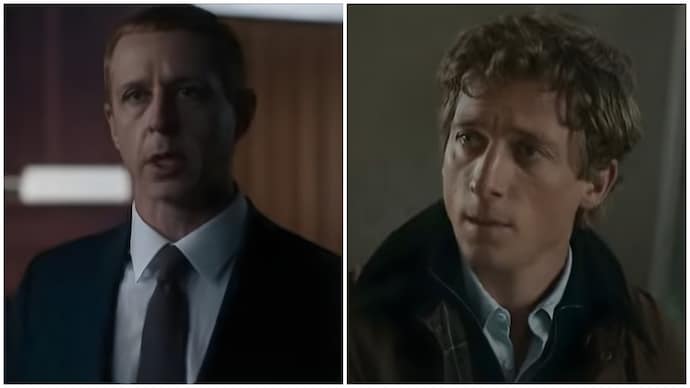 Jeremy Strong plays Mark Zuckerberg and Jeremy Allen White portrays Wall Street Journal reporter Jeff Horwitz in The Social Reckoning. (Credit: Universal Pictures) The Social Reckoning trailer: Jeremy Allen White fights to expose Mark Zuckerberg