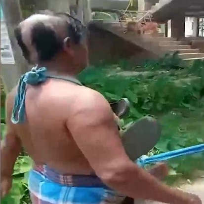 Video: TMC leader tonsured, tied with rope and paraded with shoe garland over graft