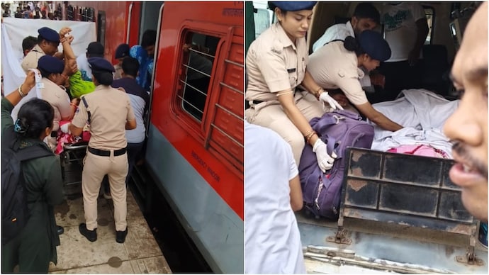 An Odisha woman gave birth to twins: one on a train, another in an ambulance. (Photo: X) train