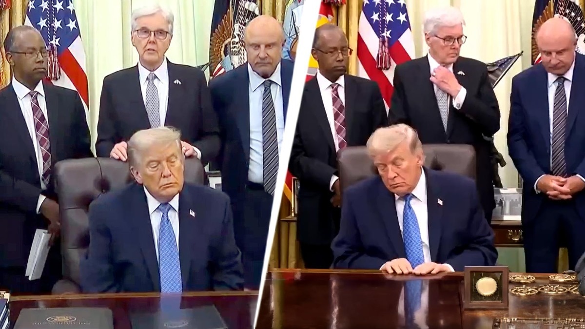 Another 'did he fall asleep' moment for Trump? Religious panel meet sparks chatter