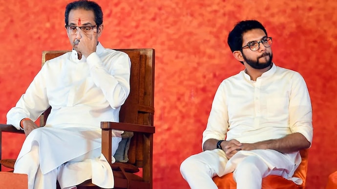 Uddhav Thackeray and his son Aaditya Thackeray
