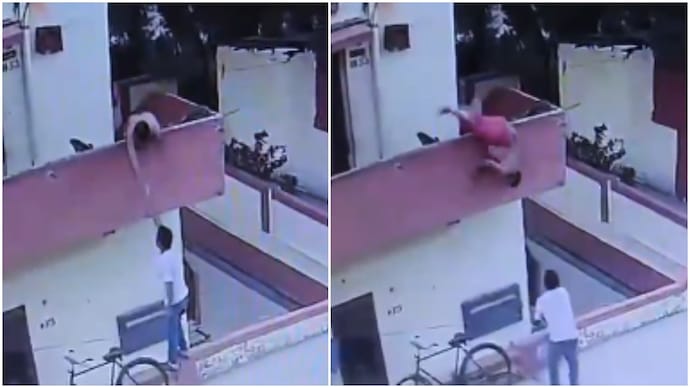 UP man falls off balcony while leaning to grab ice cream from street vendor below