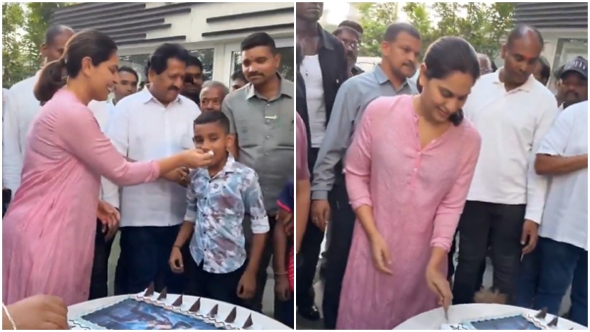 Ram Charan's wife Upasana marks Peddi's Rs 100-crore win with fans, fireworks, cake