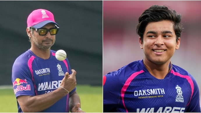 Vaibhav Sooryavanshi and Kumar Sangakkara