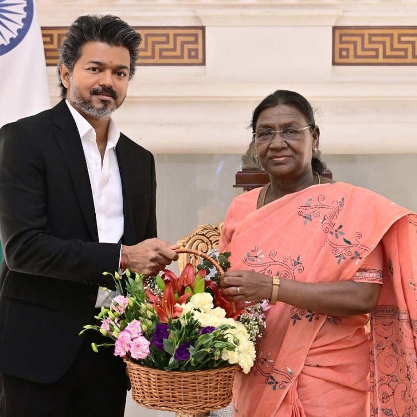Tamil Nadu CM Vijay met President Droupadi Murmu, Gandhi family next