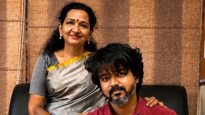 Vijay and his Shoba Chandrasekhar.