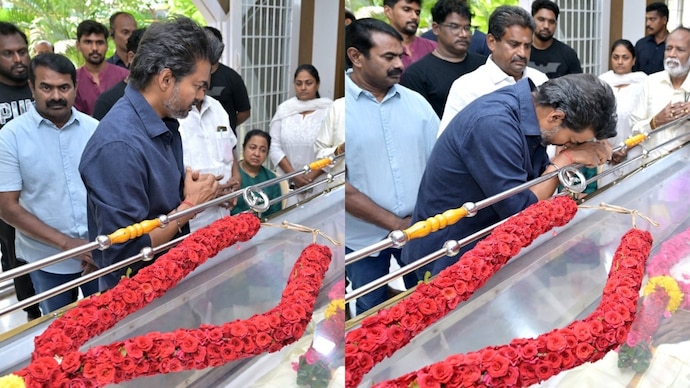 CM Vijay paid tribute to director Bharathiraja, who died on Wednesday morning. Vijay and Bharathiraj